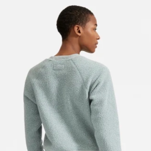 Everlane ReNew Fleece Raglan Crop Top Sweatshirt S - Picture 3 of 12